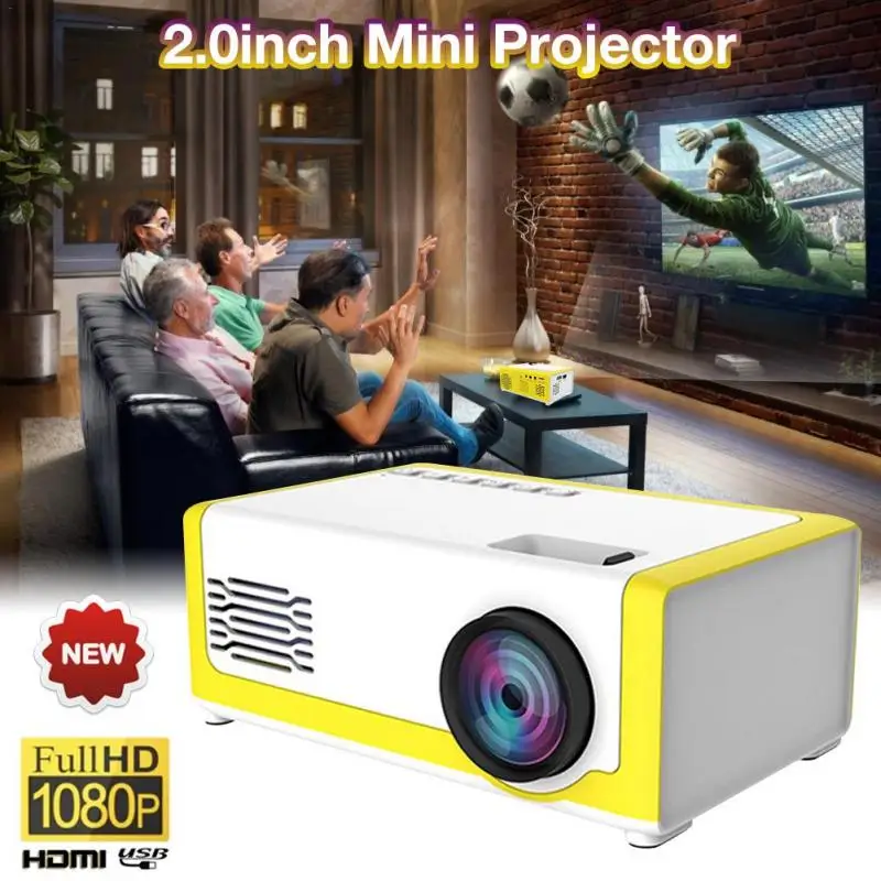 Mini projetor led para crianças 1080p 3d m1 pk yg300 sem fio portátil de cinema em casa hdmi cartão sd usb projetor de cinema em casa-1