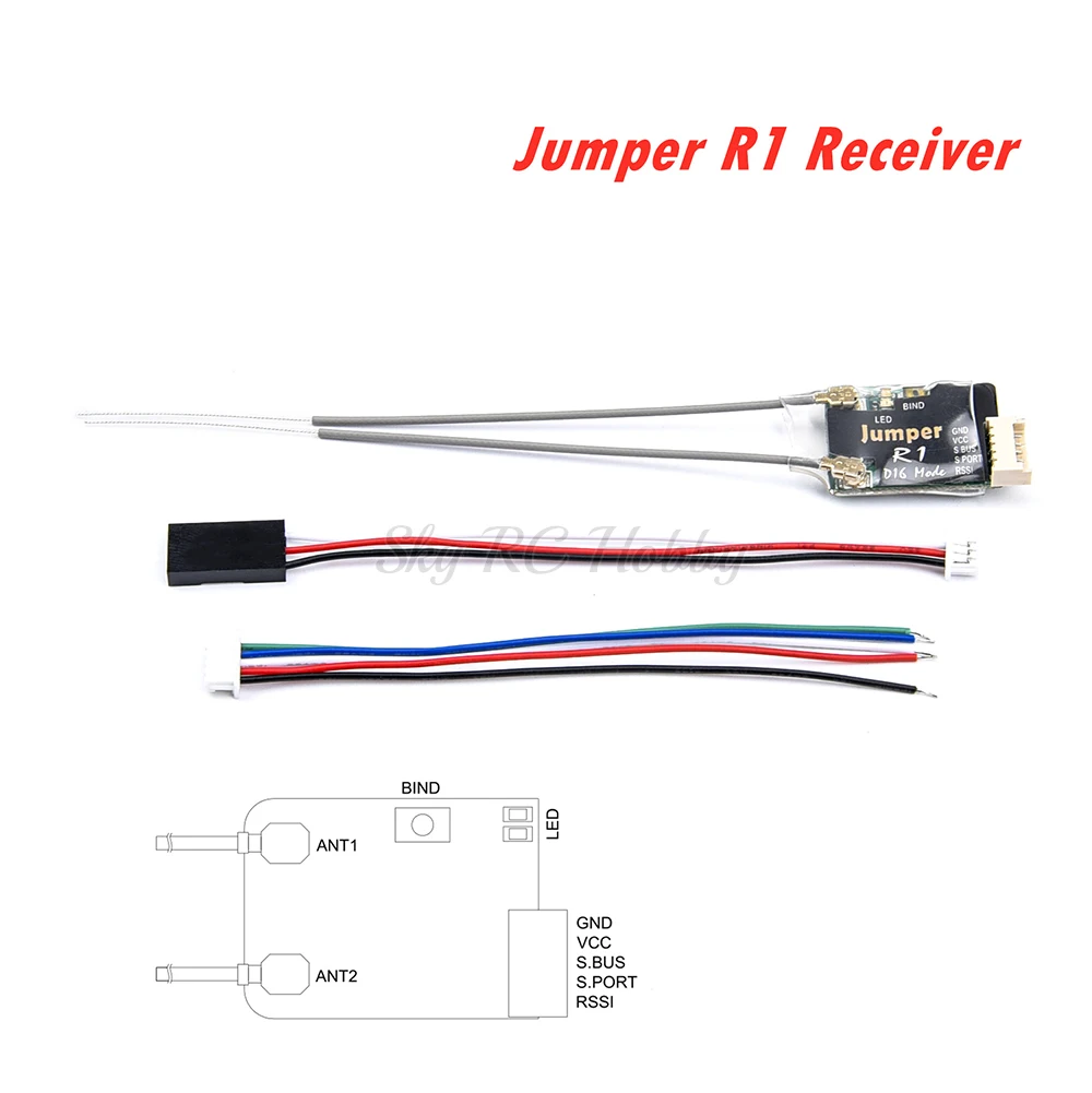 Приемник Jumper R1 16CH SBUS совместимый с Frsky D16 Mode радиопульт дистанционного управления