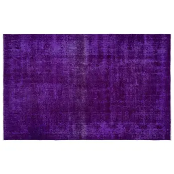 

Handmade Purple Vintage Overdyed Turkish Area Rug 197x312 Cm-6'6''X10'3''