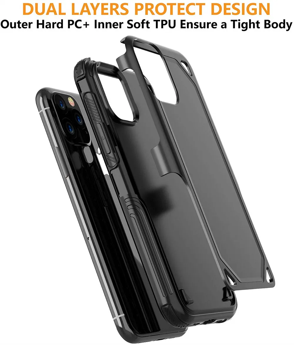Военный противоударный бронированный чехол для iPhone X XS 11 Pro Max XR 7 8 6 6S Plus Hybrid PC+ TPU Тонкий прочный защитный чехол