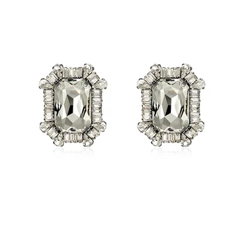 

Luxury Design Irregular Exaggerated Cut Crystal Earrings Fashion Temperament Ear Stud Earrings Female