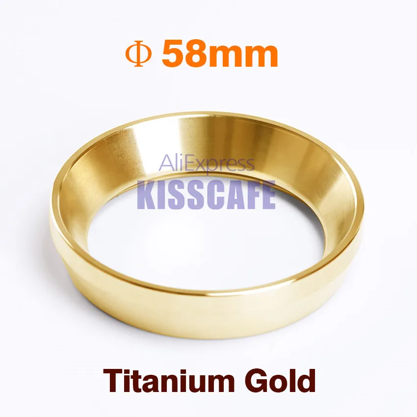 58mm 51/53/57,5/58/58,35 мм Нержавеющая сталь интеллигентая(ый) Дозирующее кольцо пивоварения чаша Кофе порошок для приготовления эспрессо бариста Воронка Portafilter - Цвет: 58mm
