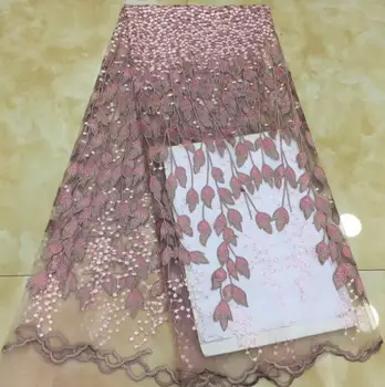 

Sat-10.5602 fashionable sequins tulle embroidery french net lace fabric for party dress