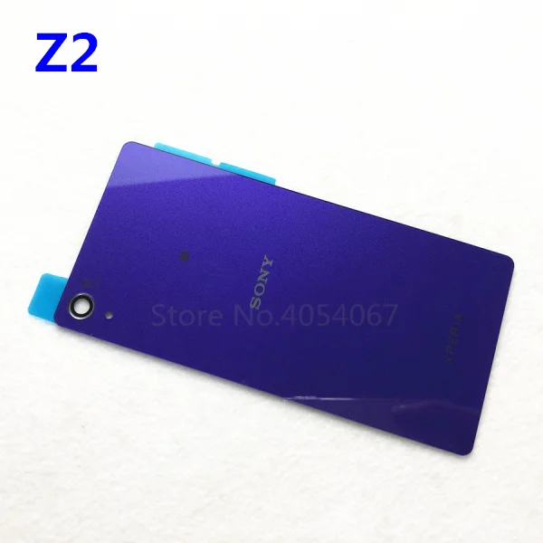 Z2 purple Для Sony Xperia Z2 D6543 L50W D6503 Задняя стеклянная крышка батарейного отсека Замена стеклянного корпуса+ NFC антенна - Цвет: Z2 purple