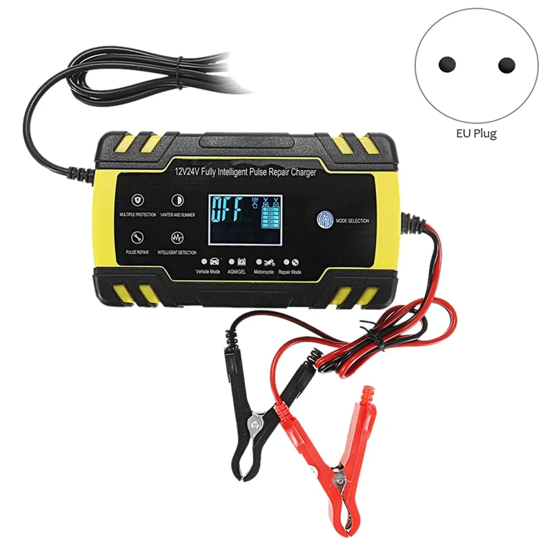 Интеллектуальное зарядное устройство 12V 24V 8A 150Ah автомобильное EU Plug| |