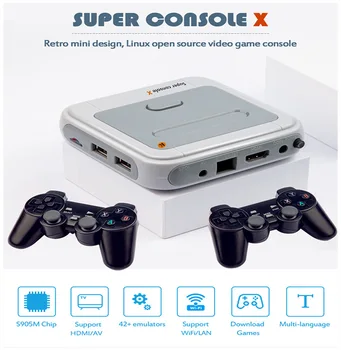 

2020 New 4K HD TV Output Retro Super Game Console X with 64 Bit PS1 PSP 41000 games Retro game console Dual Wireless controller