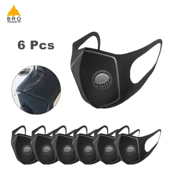 

Fast Ship 6 Pcs Dust Proof Mask Washed Reusable Filter Anti PM2.5 Air Pollution Mouth Face Mask Men Women Anti Pollution Masks