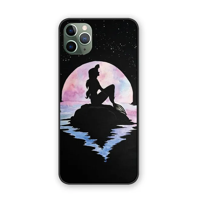 9 Милые чехлы для телефонов Little Mermaid для iphone 6S 6 7 8 Plus черный силиконовый чехол для iphone 11 Pro MAX X XS XR - Цвет: 9