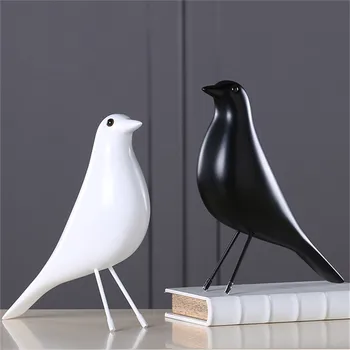 

MODERN SIMPLE RESIN DIRD TV CABINET DECORATION SOFT SHOWROOM MODEL ROOM ENTRANCE BLACK WHITE NORDIC BIRD LIVING ROOM DECORATIONS