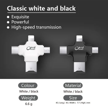 

OTG Card Reader for Lightning to MICRO SD / TF Card Readers Adapter for iPhone iPod Apple Type C Smartphone