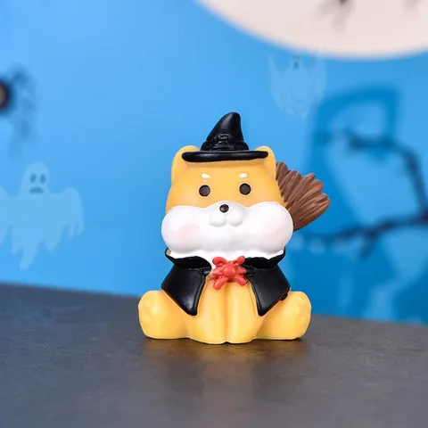 Witch Animal Ornaments Halloween Decoration Resin Home Decor Moss Micro Landscape Party Home Decor Crafts RELIGE GIFT