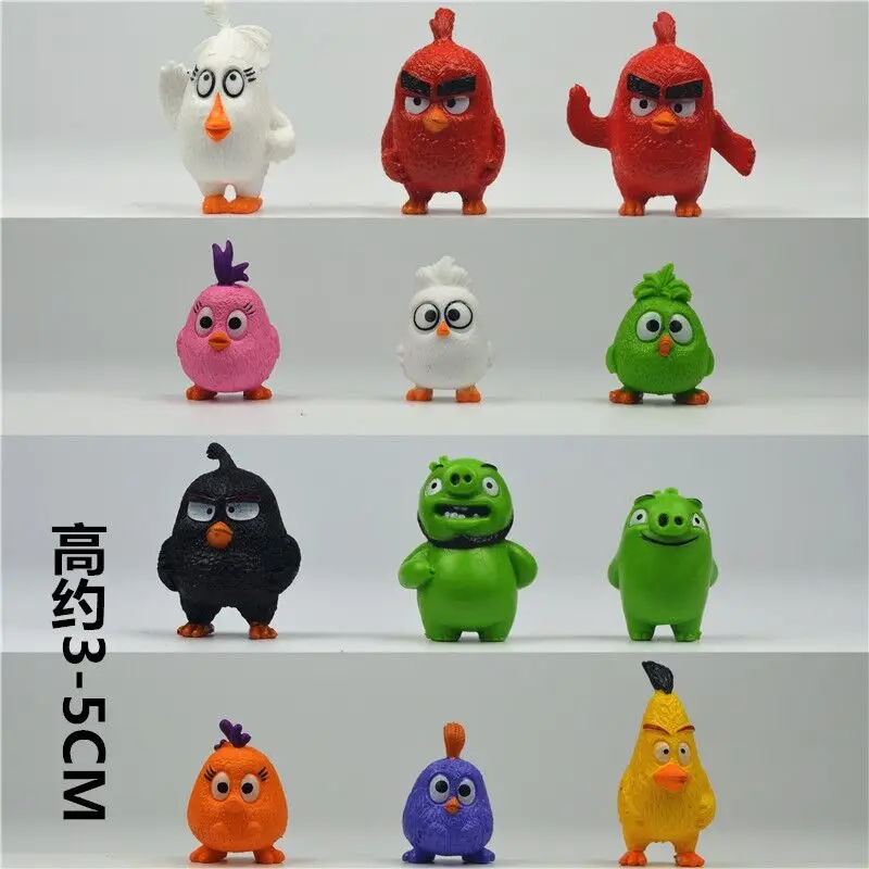 12 шт./компл. kawaii Birds 2 Classic Matilda Chuck Hal Stella Bomb фильмы фигурки животных модели игрушки