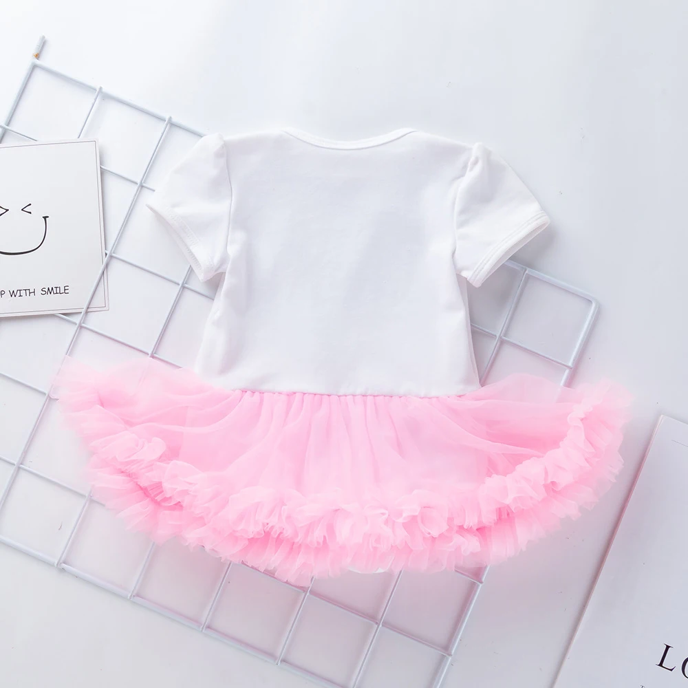 Infant Girl Rompers Dress Baby Girls Birthday Clothes Sets Outfits 2pcs Newborn Cotton Tutu Jumpsuit Party Clothes