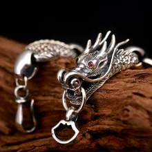 Cigovos925 Yintai Серебряный грубая руда серебряный браслет лидер, сильный и ретро тренд, человек ходьба по всему миру