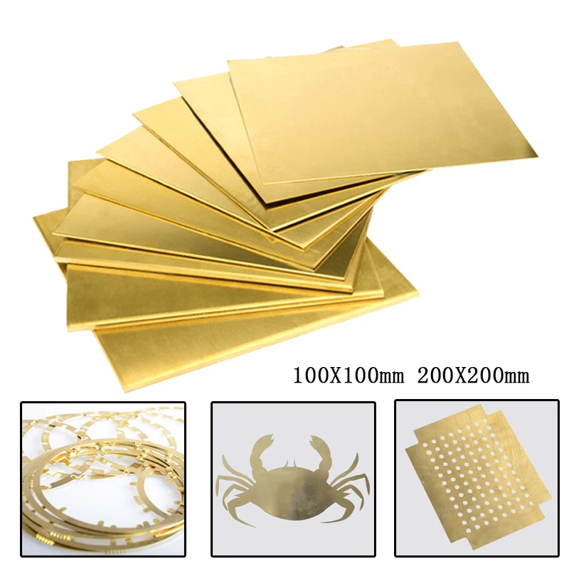 Brass Sheet Plate Copper Plate Sheet 1pcs 100x100mm