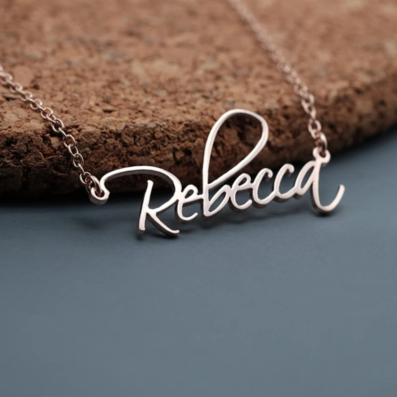 Нержавеющая сталь настраиваемым именем Цепочки и ожерелья персонализированные