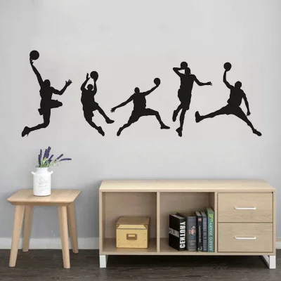 Basketball Sports Wall Stickers Boys Bedroom Living Room Decoration Playing Basketball Wall Decals Posters And Prints Wall Art Basketball Sports Wall Stickers Boys Bedroom Living Room Decoration Playing Basketball Wall Decals Posters And Prints Wall Art