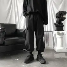 Осенние мужские брюки-карго больших размеров в стиле хип-хоп, повседневные новые модные стильные брюки с боковыми карманами, Лидер продаж, высококачественные уличные брюки