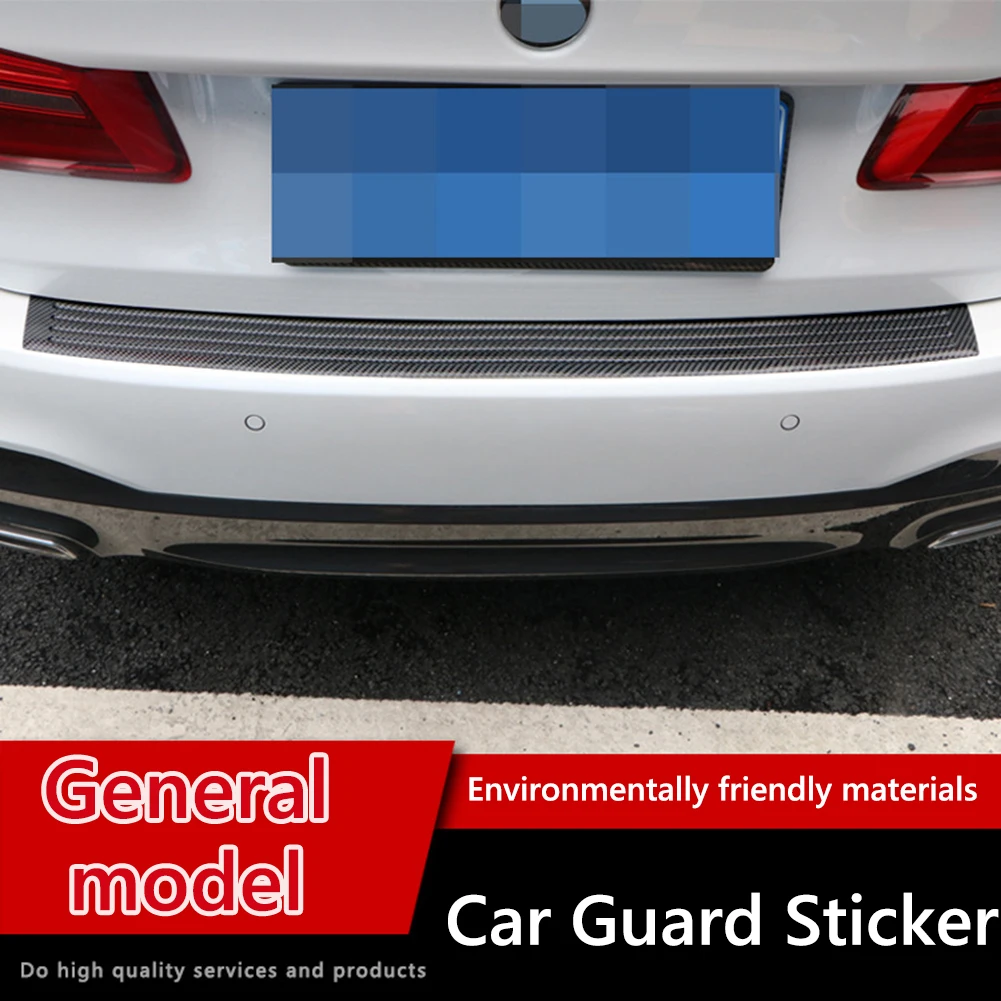 Car trunk guard plate sticker rear bumper trim protection strip pad car stickers car door stickers car reflective stickers car bumper sticker