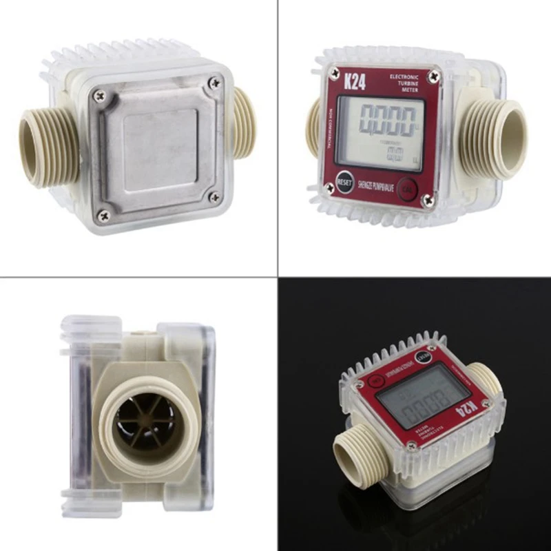 ELEG-Digital Lcd K24 турбинный расходомер, тестер расхода топлива для химических веществ, воды, морской жидкости, расходомеры, измерительные инструменты