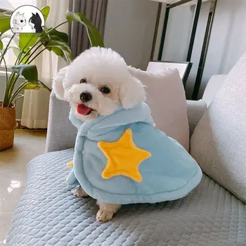 

Cute Star Dog Clothes Winter Warm Pet Indoor Pajamas for Small Medium Dogs Soft Pet Coat Costume Puppy Sleeping blanket Clothing
