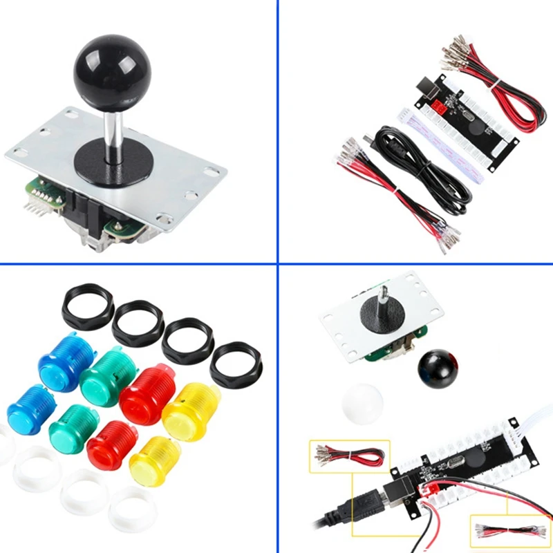 Аркадные DIY Kit светодиодный 2X нулевой задержкой USB энкодер + джойстики 20X аркадный