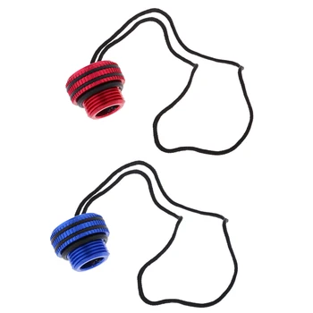 

Scuba Dive Tank Valve Cover Threaded Dust Plug Protective Cap Pack of 2