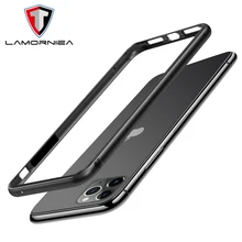 Lamorniea алюминиевый бампер чехол для iPhone 7 6S 8 XS Max XR 11 Pro Max X S Max XR Роскошный металлический каркас мягкий край ударопрочный бампер