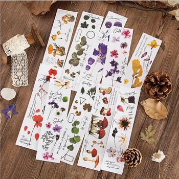 

10pcs/Sheet PVC Flower Stickers Embossed Plant Planner Decorative Kpop Stationery Stickers Scrapbooking DIY Craft Stickers