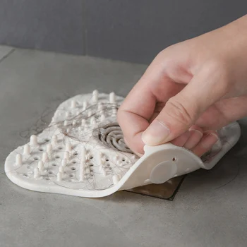 

2019 Rubber Hair Catch Shower Drainer Flexible Bathtub Strainer with 4 Strong Suction Cups FAS6