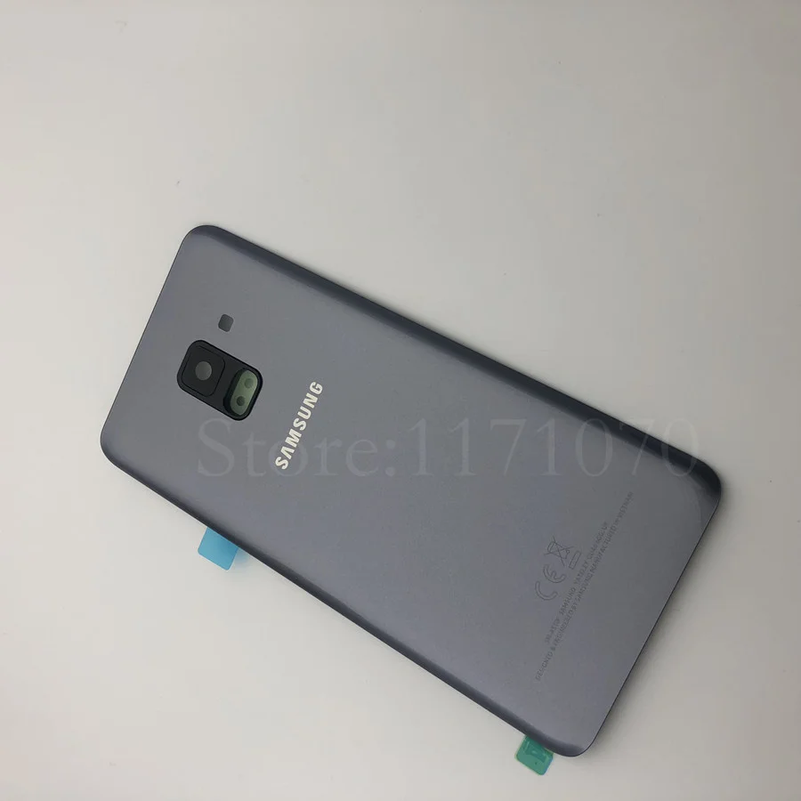 A530 gray Для samsung Galaxy A8 A530 SM-A530F A530F A530DS корпус батарейного отсека стеклянная задняя крышка Крышка объектива камеры+ наклейка - Цвет: A530 gray
