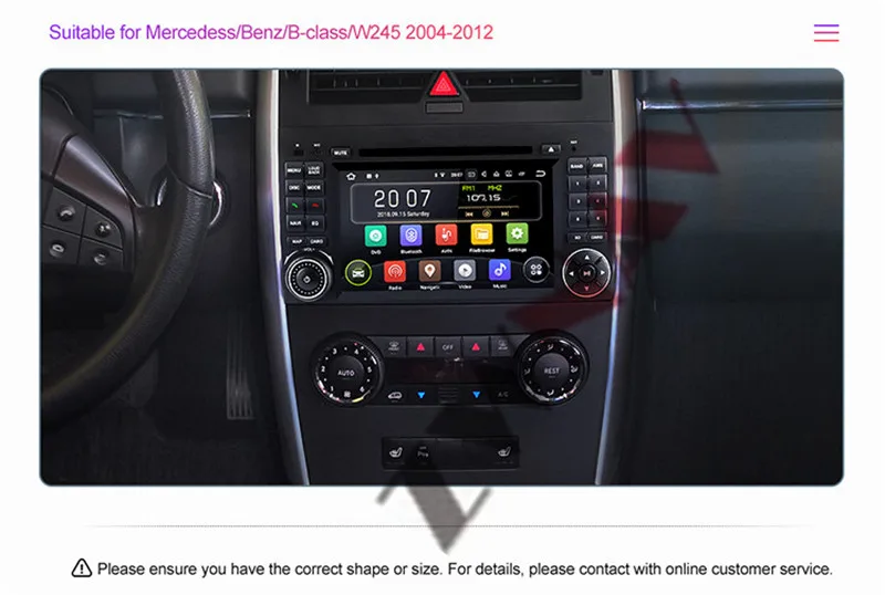 Discount Android 9.0 Car DVD Player GPS For Mercedes Benz B200/B-class/W245/B170/W169 Auto Stereo Radio Car Multimedia Player Head Unit 4