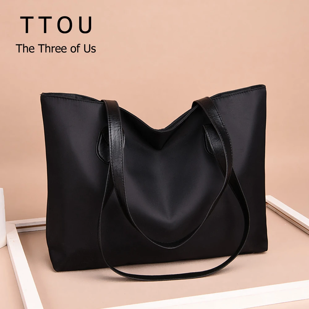 

Winter SPring Causal Large Capacity Shoulder Bag Vintage Nylon Totes Elegant Women Trave Handbags High Street Ladies Bags