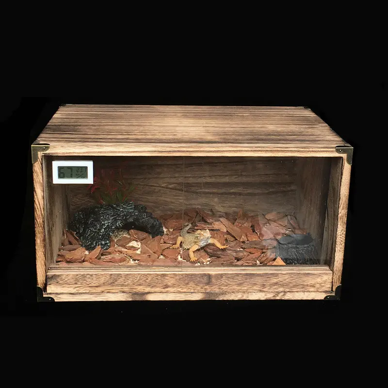 Клетка для рептилий, змея, ящерица, Anole House, деревянные коробки для домашних животных, коробка для разведения, двухсторонняя дверь