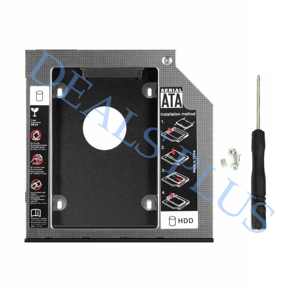 2nd SATA Hard Drive HDD SSD Enclosure Caddy Replacement For