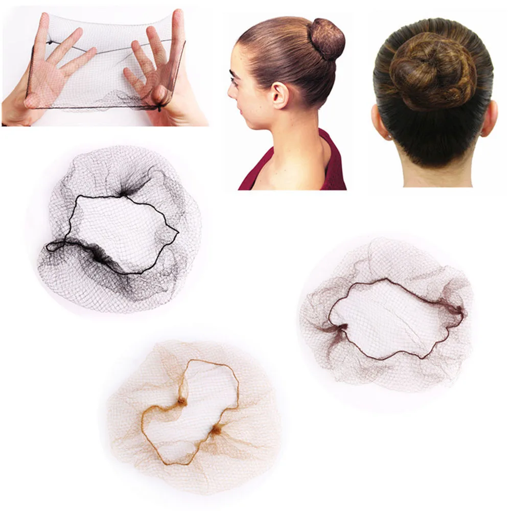 

20Pcs Disposable 5mm Nylon Hairnet Hair Nets For Wigs Weave Invisible Hair Soft Lines Dancing Hairnet for Bun Hair Styling Tool