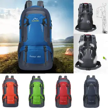 

Fashionable Outdoor Travel Bag Contrast Color Nylon Big Backpack Mountaineering Bag bolso de viaje рюкзак #2D26