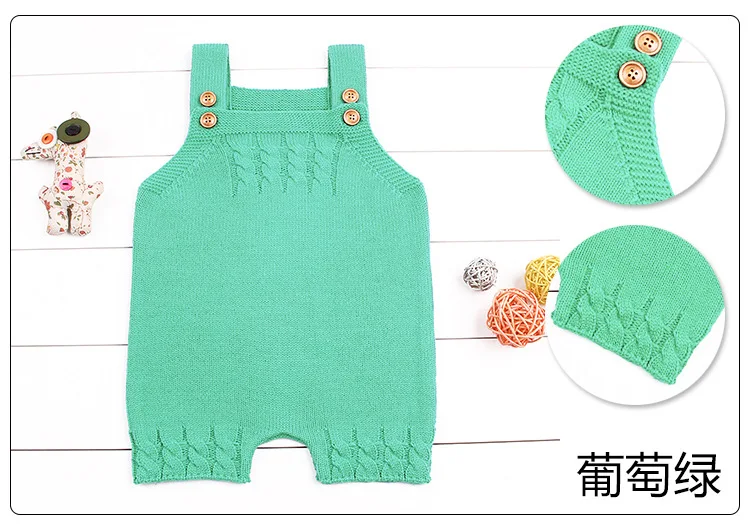 INS Childrenswear Autumn And Winter Sweater New Style Solid Color Knitted Camisole Solid Color Romper Climb Yiyi Hot Sales