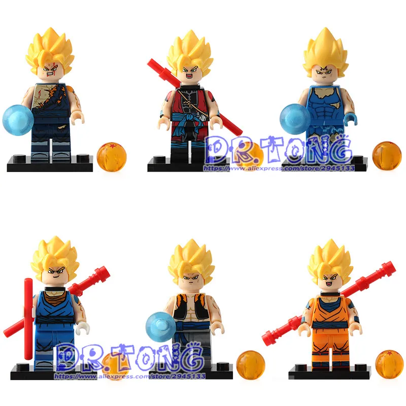 

50pcs Super Heroes Dragon Ball Z Figures Goku Ultar Instic Vegeta Android 16 Building Blocks DIY Children Toys Gift XP021-026