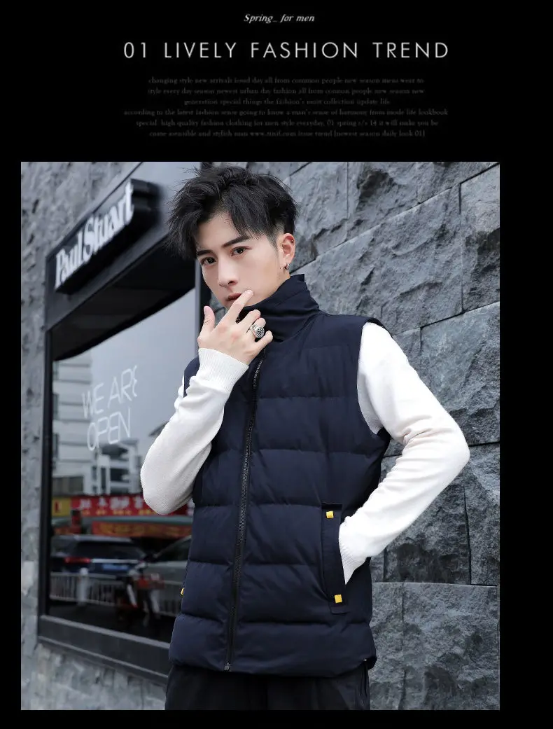 8XL Vest Coat Men 2019 Autumn Male Sleeveless Jacket Coat Winter Warm Waistcoat Padded Down Vest Men Brand MuLS Cloths Plus Size 2