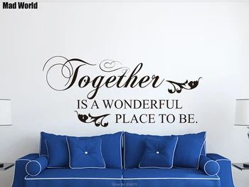 

Together is a Wonderful Place Family Love Wall Art Stickers Wall Decals Home DIY Decoration Removable Room Decor Wall Stickers