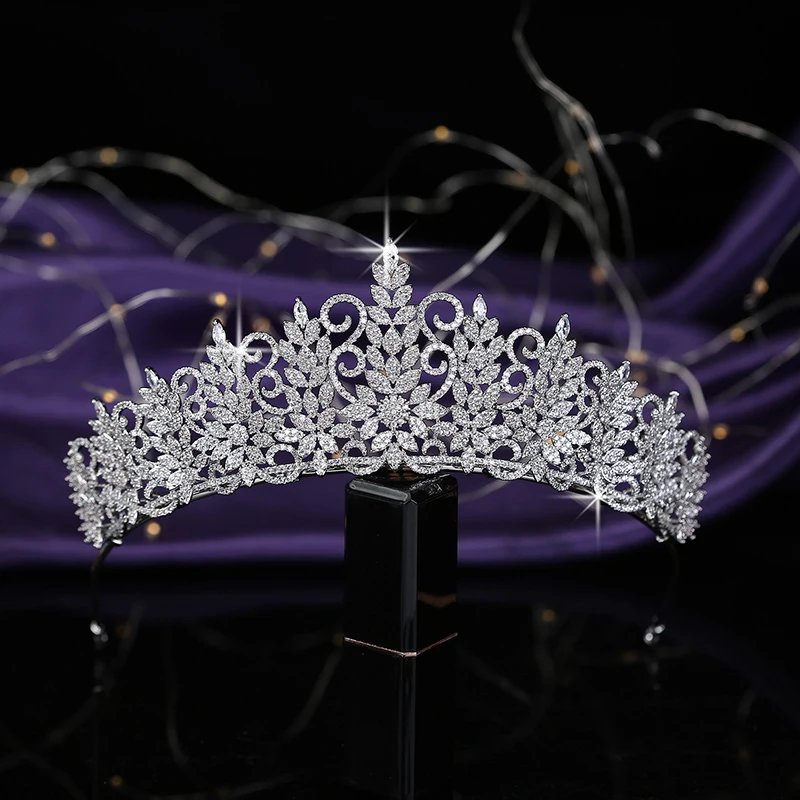 

Tiaras and Crown HADIYANA Vintage Elegand Party Lady Wedding Got Engaged Hair Jewelry Headband Zirconia HG0030 Corona Princesa