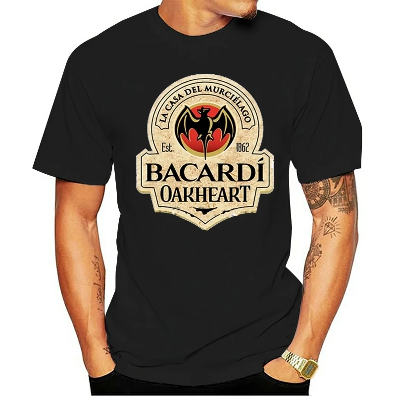 Men T shirt New Fashion Bacardi Oakheart Logo Shirt Classic Tops funny t-shirt novelty tshirt women | Мужская одежда