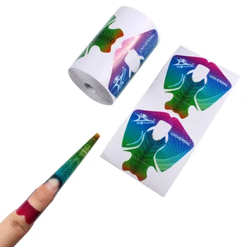 

Nail Forms Rainbow Extension Acrylic Builder Form Guide For Nail Extension Stencil Manicure Tools