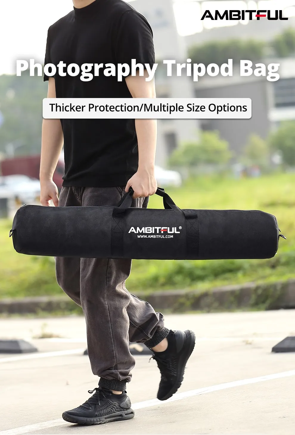 50cm - 125cm Padded Camera Monopod Tripod Carrying Bag Case Light Stand Carry Ba