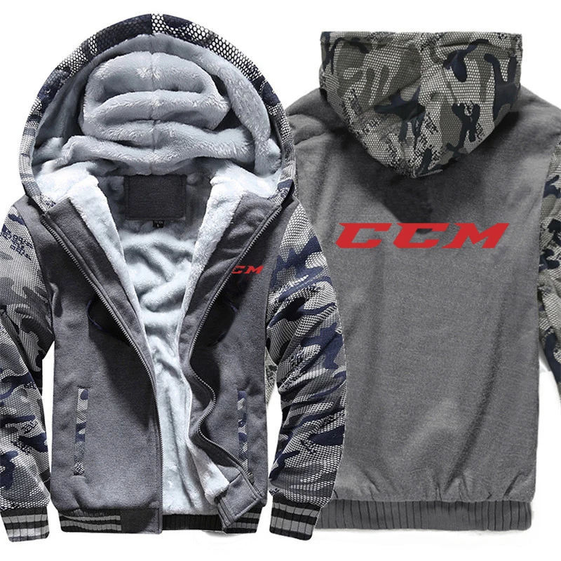 CCM Hoodies Camouflage sleeve Pullover Winter Jacket CCM Logo Sweatshirts Long Sleeve Coat 4