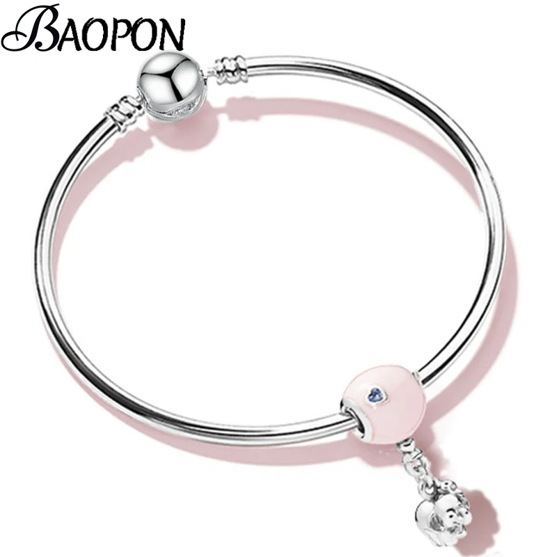 A04 BAOPON Fun Childhoodt очаровательные браслеты и браслеты с семейными радужными бусинами для мальчиков и девочек, прекрасный браслет для женщин и детей, ювелирное изделие, подарок - Окраска металла: A04