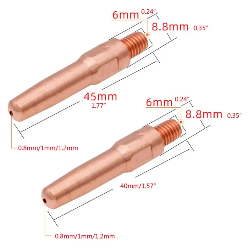 Caliber : 1.2mm 20pcs/Set Welding Nozzle Contact Tips Gas Diffuser Connector Holder Torch Contact Semi-Automatic Welding Nozzle 0.8/1/1.2mm Caliber : 1.2mm 20pcs/Set Welding Nozzle Contact Tips Gas Diffuser Connector Holder Torch Contact Semi-Automatic Welding Nozzle 0.8/1/1.2mm
