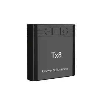 

TX8 Wireless Bluetooth5.0 Audio Receiver Transmitter with 3.5mm+USB charging cable For PC TV Phone Laptop