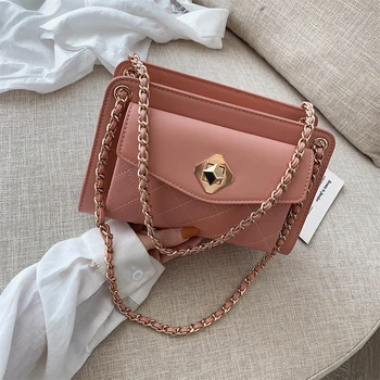 

Fashion Pu Leather Women's Handbag Large Capacity Crossbody Bags Shoulder Messenger Bag Design Casual Small Diamond Lattice Bag